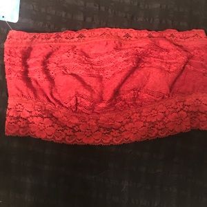 NWT Free People red lace bandeau